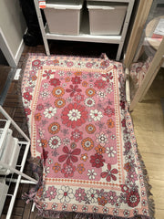 Europe Style Sofa Throw Blanket Cotton Thread Knitted Blanket with Tassel Floral Bohemian Sofa Cover Bed Blanket Camping Rug