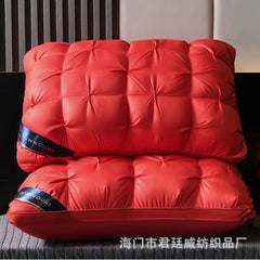 Pure Cotton 3D Bread Goose Down Feather Pillow Natural 95 White Goose Feather Guard Sleeping neck pillow Adult Home Hotel Use