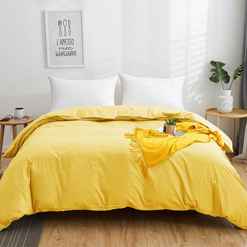 100% Cotton Duvet Cover 1piece Solid Color With Zipper Quilt Cover King Size Blanket Cover No Pillowcase