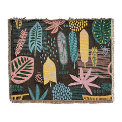 Leaves Floral Blankets for Bed Linen Cotton Throw Blankets Creative Interesting Outdoor Camping Picnic Mat Aesthetic Blanket