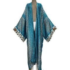 Chic Gradient Print Kimono Cardigan - WINI