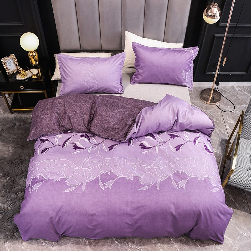 3pcs Nordic Exquisite Embroidery Bedding Set Bedroom Double Comfort Soft High Quality Quilt Cover and Pillowcase