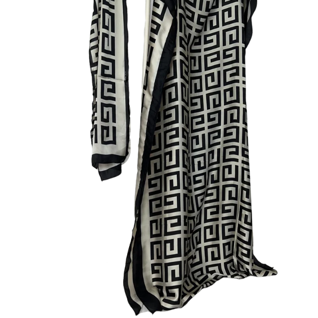 Stylish Loose Kaftan Dress with Scarf - WINI