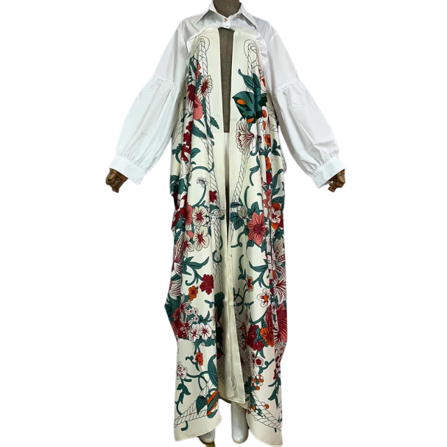 Trendy Long Sleeve Printed Cardigan - WINI
