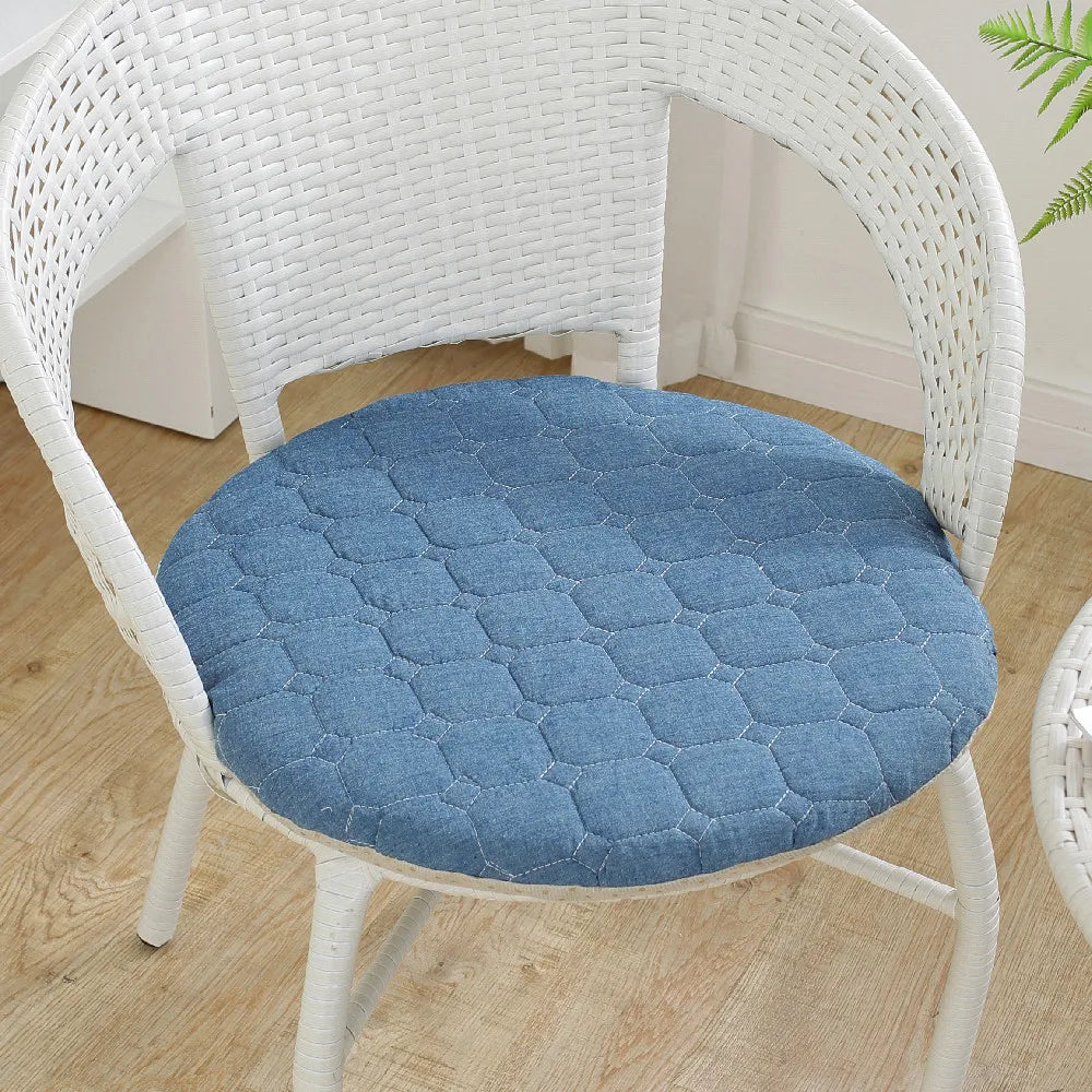 Anti-slip Plaid Thick Car Cushion Cotton Chair Seat Yoga Cushions Meditation Floor Round Pillow  Home Textile All Season