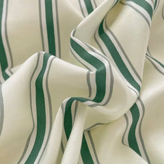 Simple Style Red And Blue Strip Duvet Cover Set Bed Sheet Set Washed Cotton Bedding Set