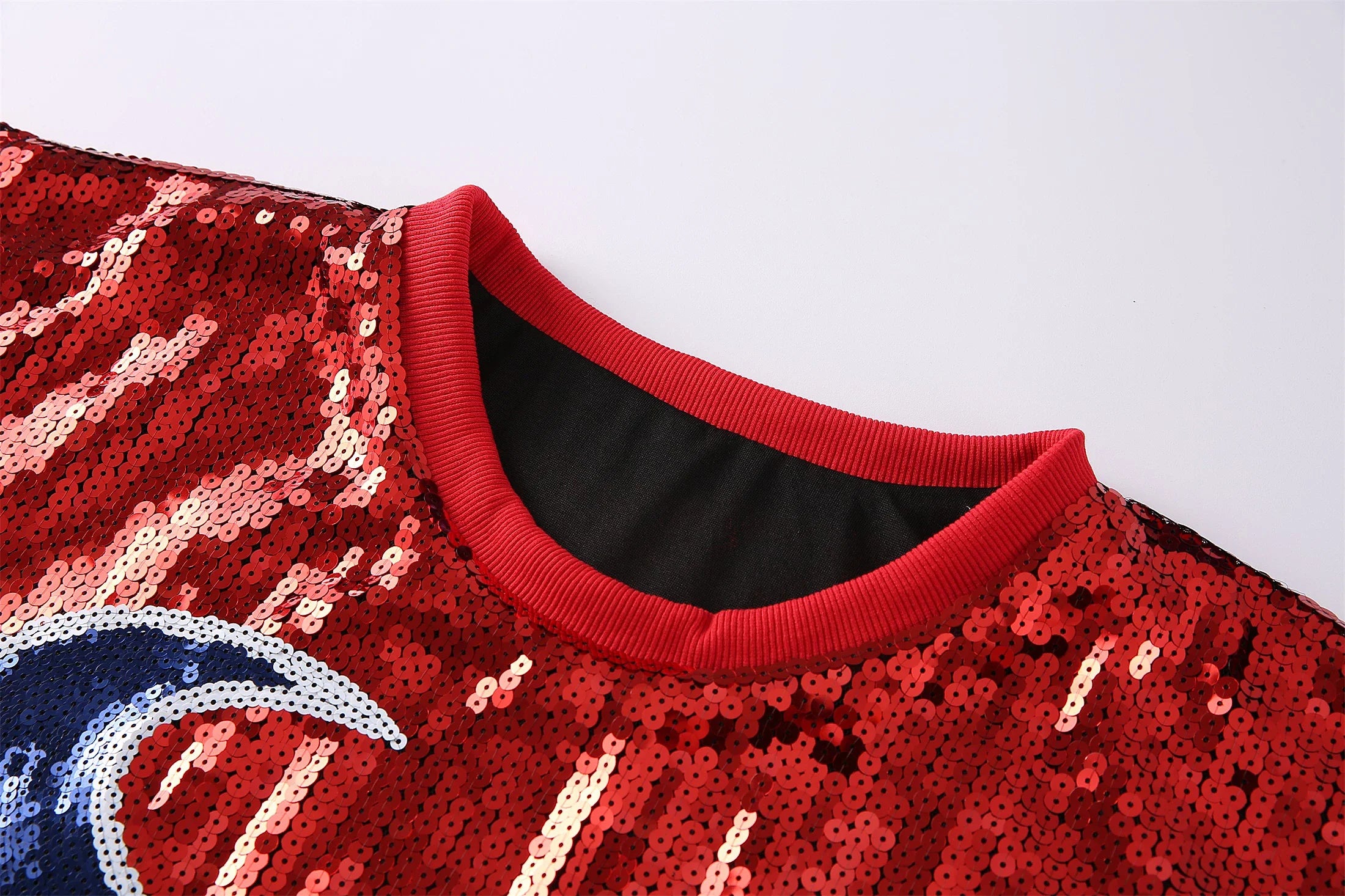 Sequined Letter Pattern Loose Top