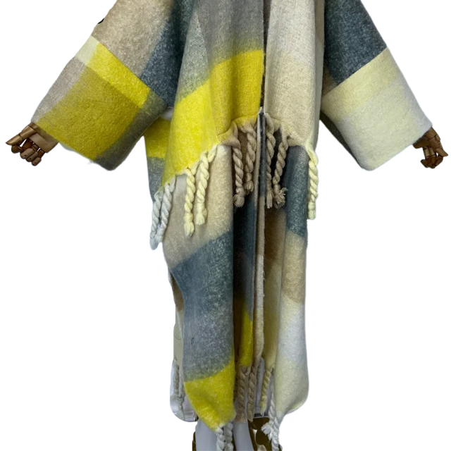 Plaid Tassel Cardigan - WINI