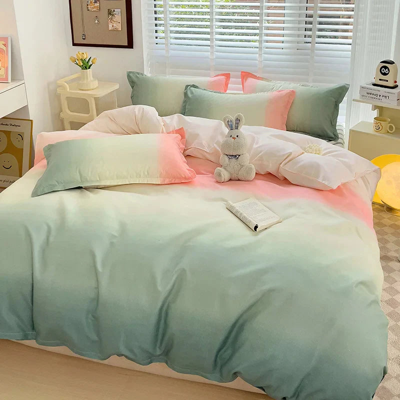 1pc Quilt Cover Stripe Style Duvet Cover Skin-friendly Bed Linen Girls Boys Room Bedding Covers (No Pillowcase)