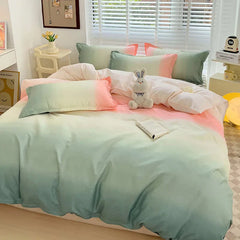 1pc Quilt Cover Stripe Style Duvet Cover Skin-friendly Bed Linen Girls Boys Room Bedding Covers (No Pillowcase)