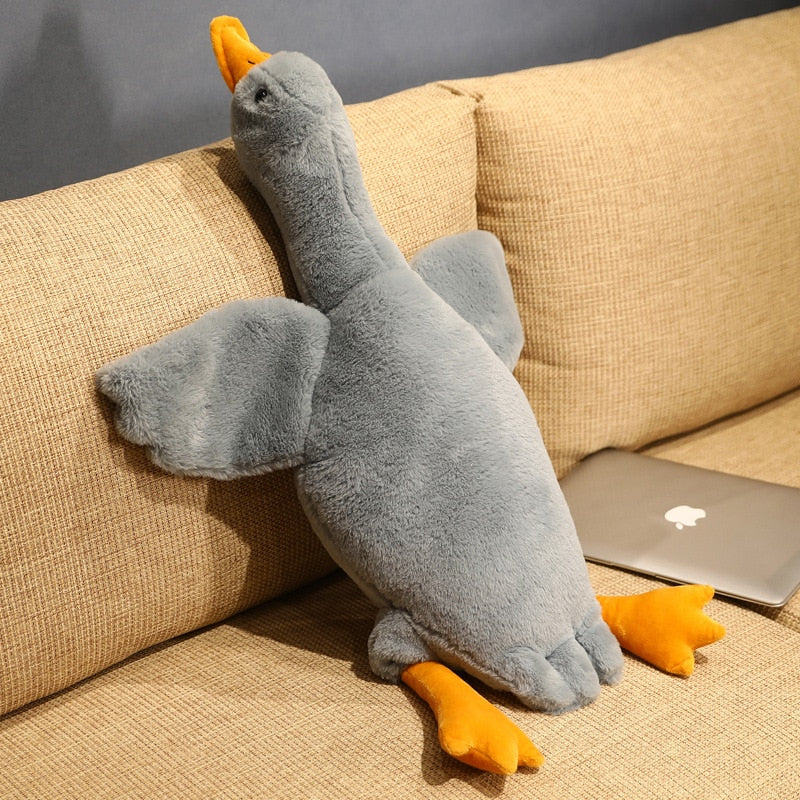 50-190cm Cute Big White Goose Plush Toy Kawaii Huge Duck Sleep Pillow Cushion Soft Stuffed Animal Doll Birthday Gift for Girl