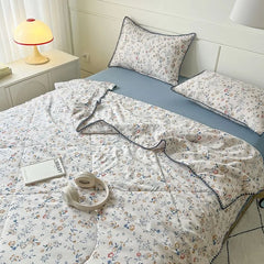 Summer Quilt French Style Comforter Quilt Flora  Household Machine Washable Suitable Cool and Refreshing이불  Blanket