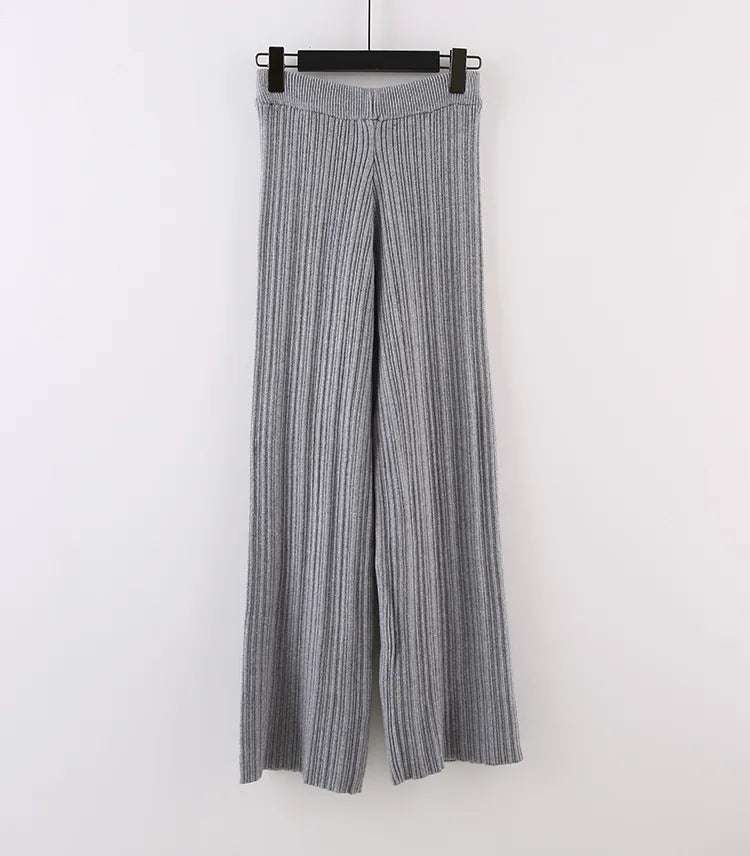 Pre Order:  Backless Sweater + Wide Leg Knit Set