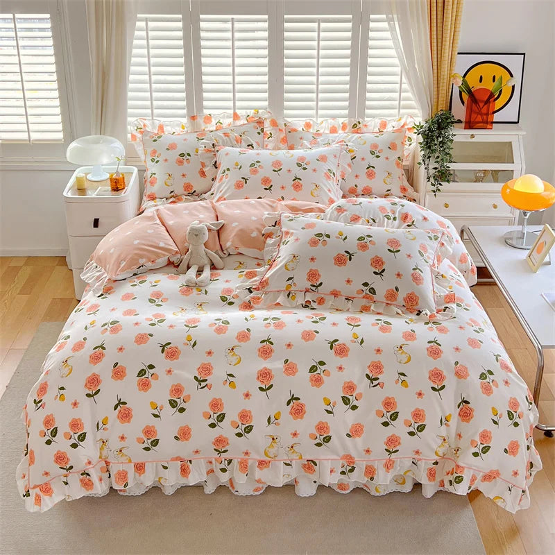 100% Cotton Quilt Cover Adults Kids Duvet Cover Printed Comforter Cover Home Bed Linen funda nordica Bed Cover (No Pillowcase)