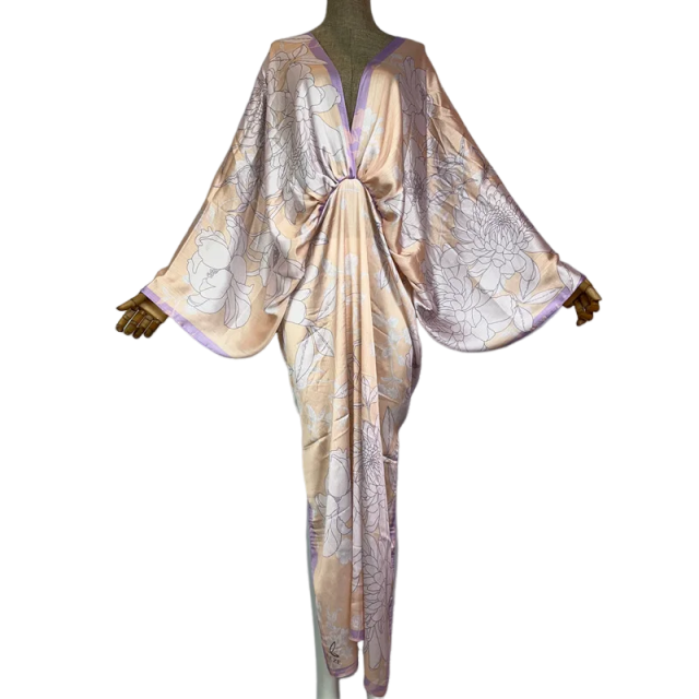 Cozy Chic Silk Kaftan Dress - WINI