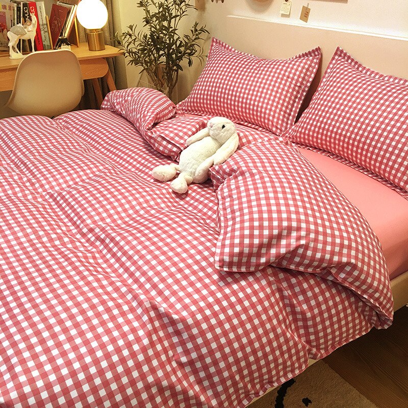 Bedding Set  2 Bedrooms Sheet Duvet Cover Linens Bedspread Euro Nordic 150 Beds for Girls King Size Luxury Pillowcase Cute Bed