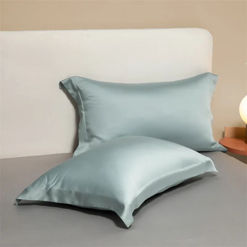 1 Pair(2 Pieces) Egyptian Cotton Pillowcases Solid Color Pillow Shams Covers