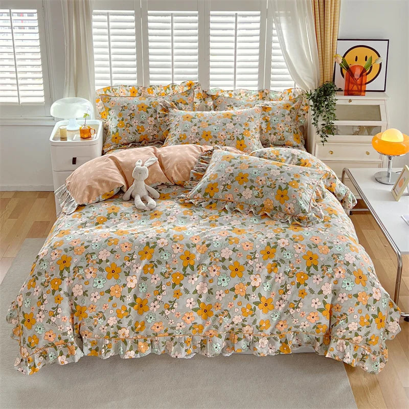 100% Cotton Quilt Cover Adults Kids Duvet Cover Printed Comforter Cover Home Bed Linen funda nordica Bed Cover (No Pillowcase)