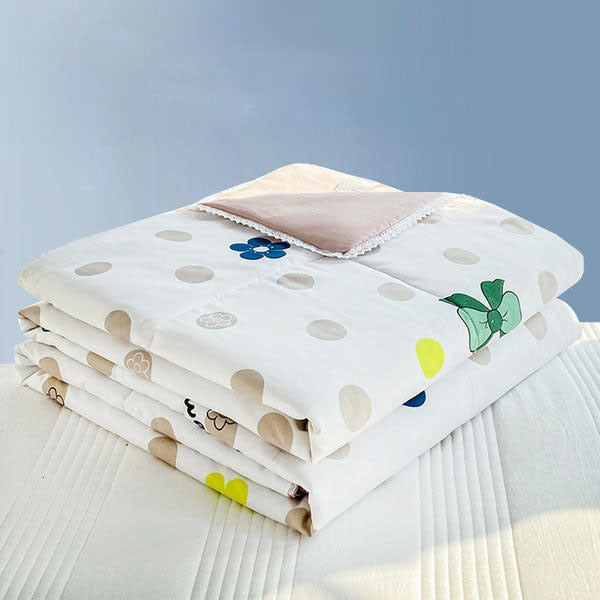 Flowers Soft Skin Friendly Summer Blanket Lace Super Soft Comfortable Quilted Quilt Thin Machine Wash Single Double Bed Quilts