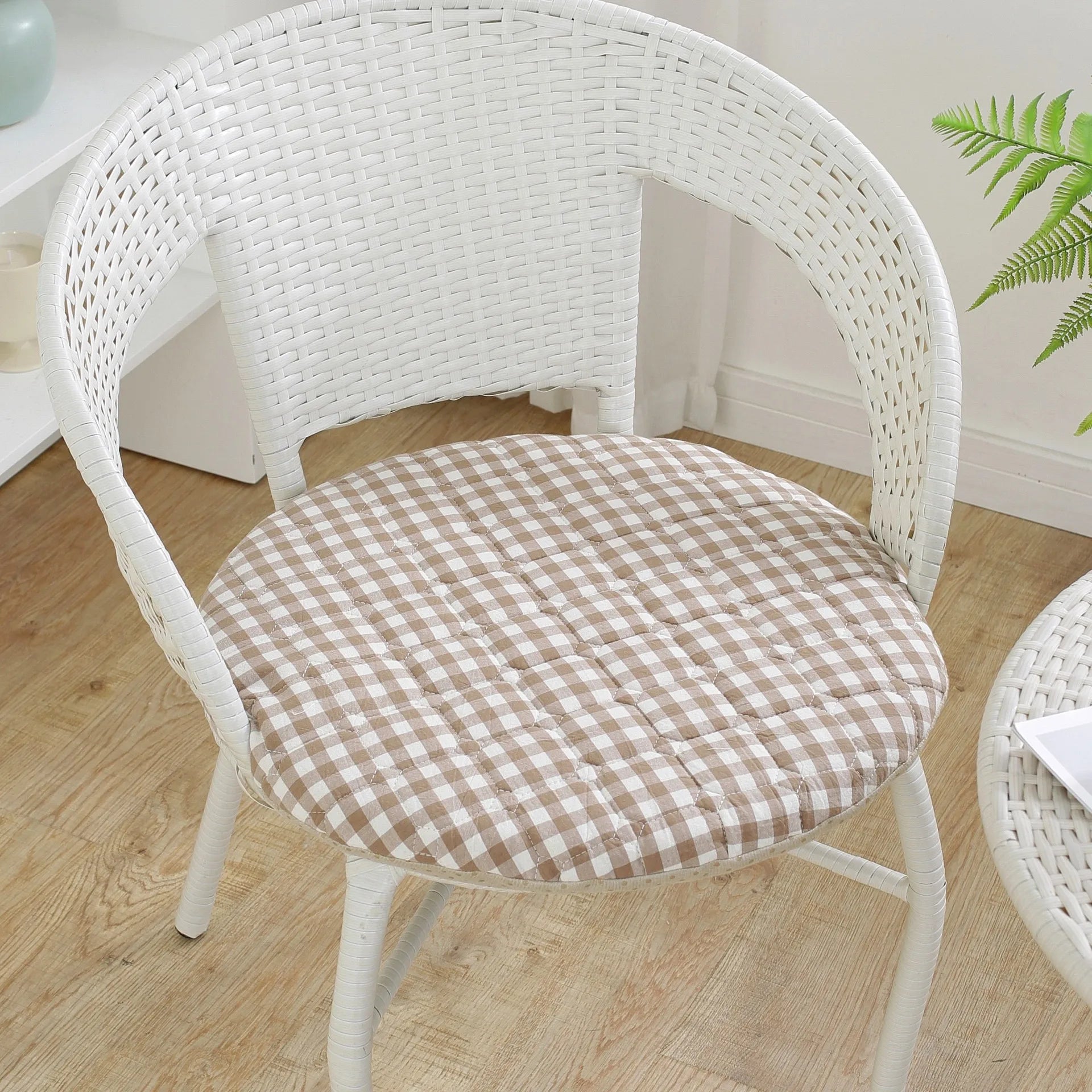 Anti-slip Plaid Thick Car Cushion Cotton Chair Seat Yoga Cushions Meditation Floor Round Pillow  Home Textile All Season