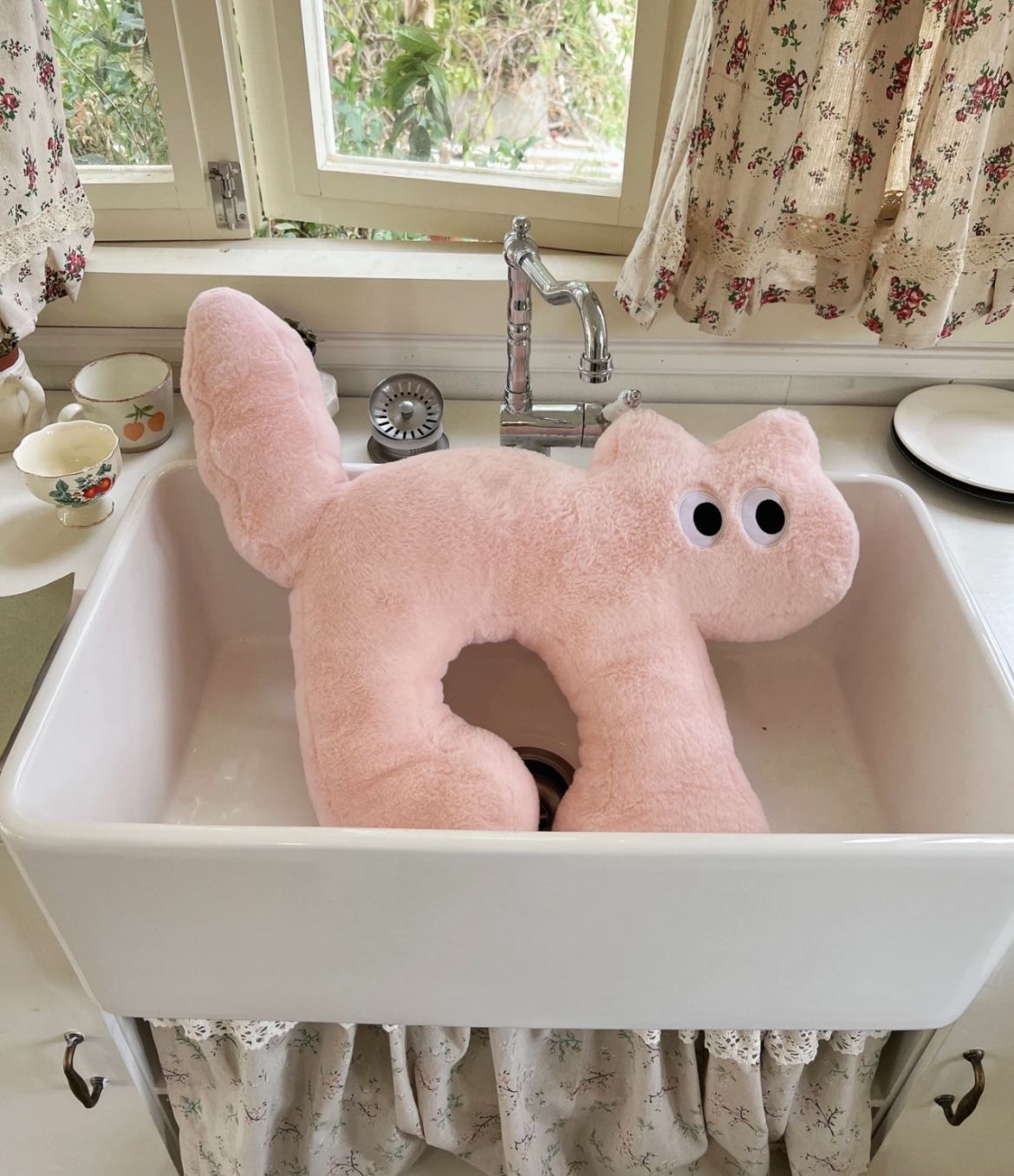 Cartoon Kawaii Walking Black Cat Pillow Back Cushion Desk Sofa Home Decor Kids Child Birthday Present Gift