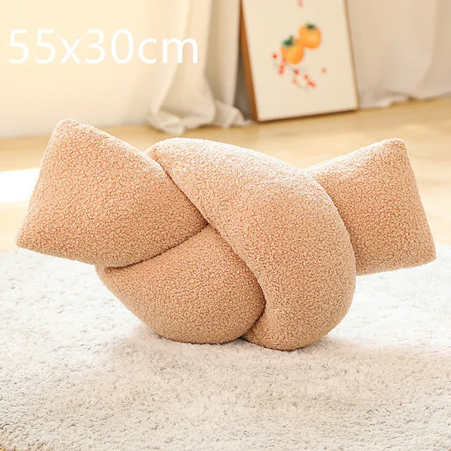 INS Popular Plush Yellow Moon Ball Shape Cushion Stuffed Donut Twist Bar Throw Pillow Home Decoration Room Pillow Birthday Gift