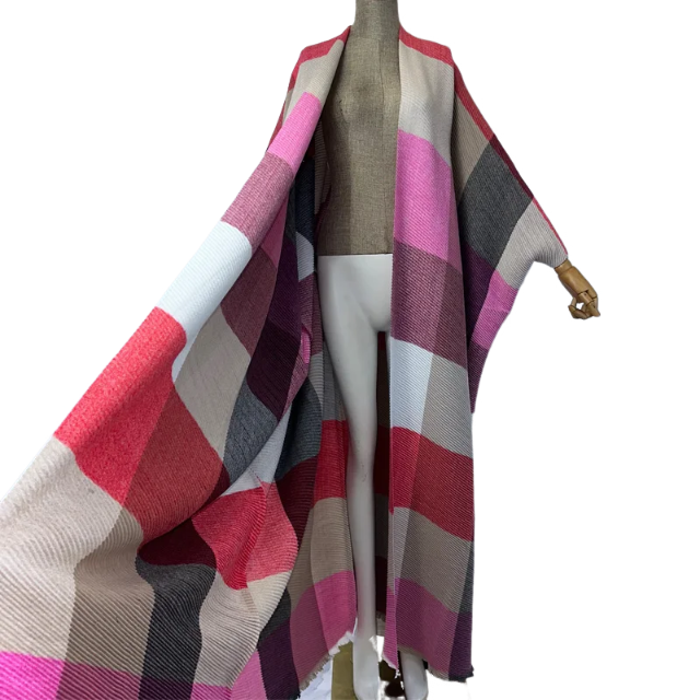Plaid Pleated Long Cardigan - WINI
