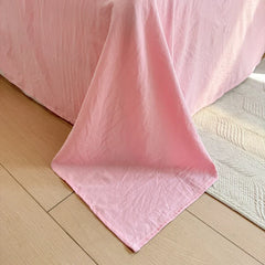 INS Floral Style Bedding Sets Ruffle Lace Bow Quilt Cover Romantic Bedclothes Decor Woman Girls Bedroom Duvet Cover 4pcs