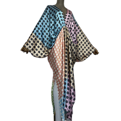 Vibrant Polka Dot Kaftan Dress - WINI