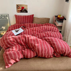 Stripe Style Quilt Cover Warm Bedding Bed Cover for Winter Soft Comforter Cover Home Duvets Cover funda nordica (No Pillowcase)