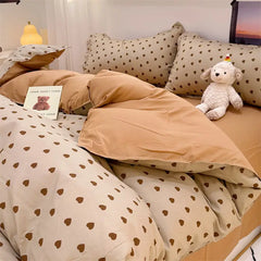 Green Grid Duvet Cover Set Ins Soft Bed Sheet Pillowcases No Filler Twin Queen Size New Spring Adult Kids Bedding Linens