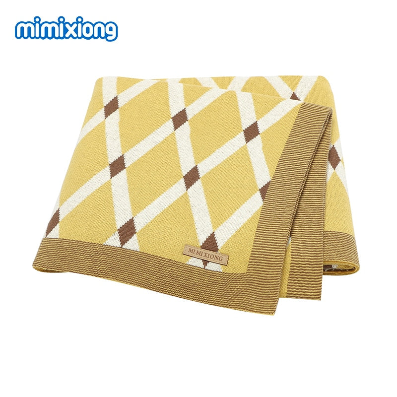 Baby Blankets Newborn Swaddle Wrap 100*80 CM Cotton Knitted Infant Kids Stroller Bedding Quilt Super Soft Children's Accessories