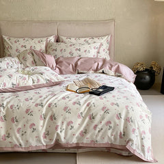 Egyptian Cotton Underwear Bedding Sets Linens Queen King Ru Size Print Sheet Pillowcase Blanket Cover Set