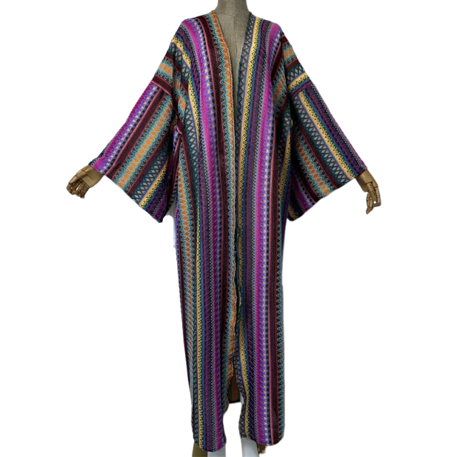 Warm  Ethnic Style Kimono Cardigan - WINI