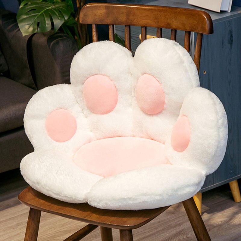 Cat Paw Back Soft Pillows Plush Chair Cushion Sofa Indoor Floor Home Chair Decor Animal Plush Throw Pillow Back Rest Pillow