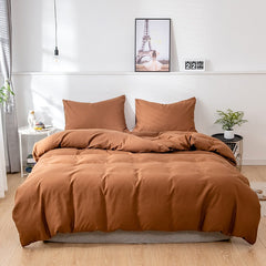 Simple European StyleDuvet Cover set 2pc/3pc  Thickened Brushed  Quilt Cover Comfortable Beddig Set Warm in Winter Pillowcases