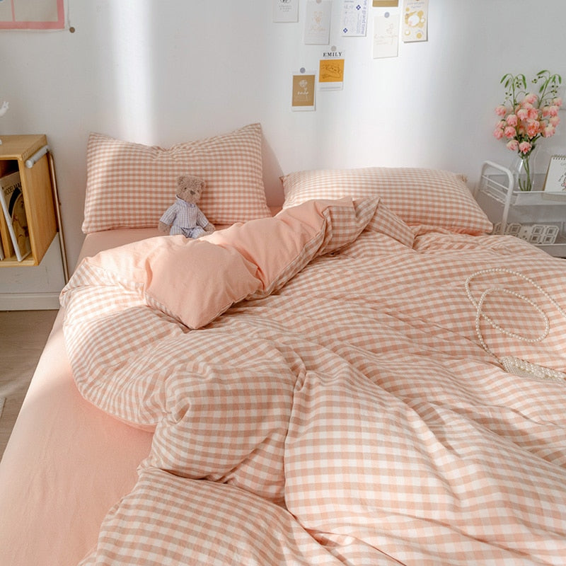 Bedding Set  2 Bedrooms Sheet Duvet Cover Linens Bedspread Euro Nordic 150 Beds for Girls King Size Luxury Pillowcase Cute Bed