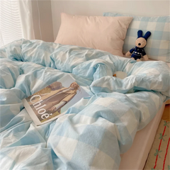 Light Luxury Striped Pure Cotton and Cotton New Bedding Set and Duvet Cover Set Three Piece Four Piece Set