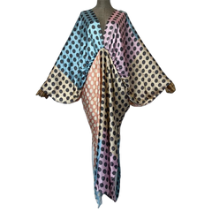 Vibrant Polka Dot Kaftan Dress - WINI