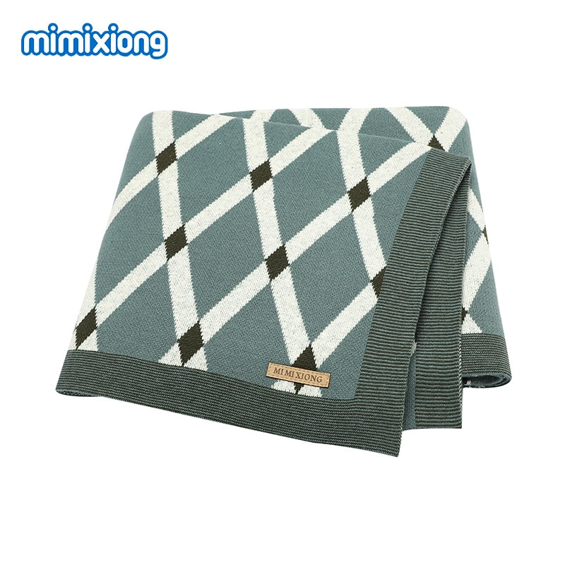 Baby Blankets Newborn Swaddle Wrap 100*80 CM Cotton Knitted Infant Kids Stroller Bedding Quilt Super Soft Children's Accessories