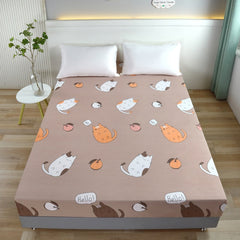 Cartoon Bed Sheet Polyester Mattress Bed Cover (No Pillowcase) Soft Comfortable Sheet Bedding Room Decor Bed Pad Home Protection