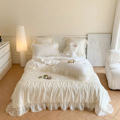 Helena French Style  Summer Quilt Set New Sweetheart Bow Summer Four Piece Set Soft Cool Blanket Duvet Air-Condition Quilt