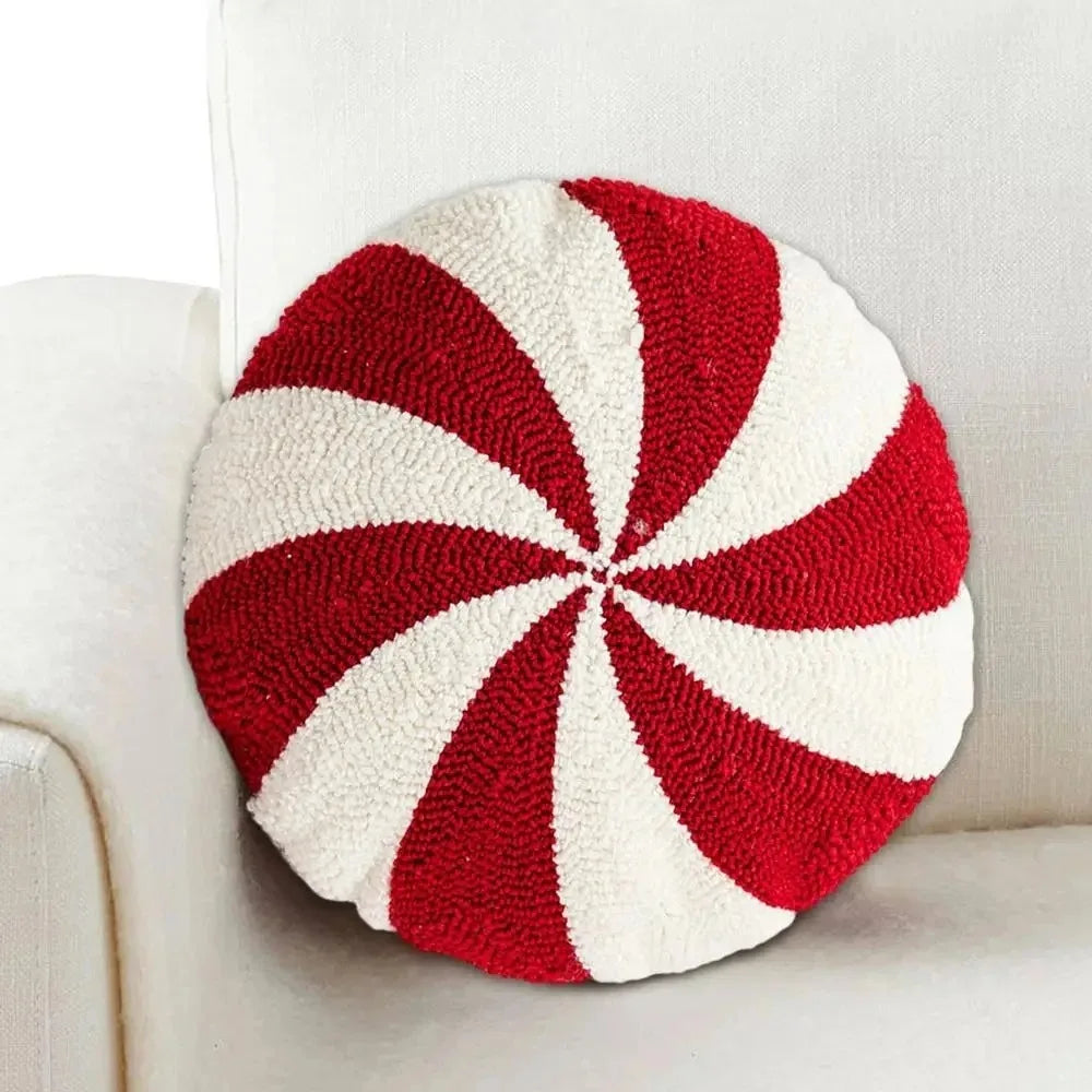 3D Christmas Candy Candy Pillow Cartoon Handmade Candy Plush Pillow Exquisite Sofa Couch Cushions Home Living Room Decor