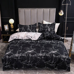 New 3pcs Nordic Simple Marble Bedding Set Bedroom Single Double Premium Home Textile Comfortable Duvet Cover and Pillowcase