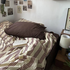 Classic Plaid Bedding Set Grey Pink Ins Twin Queen Duvet Cover Flat Sheet Pillowcase No Filler Girl Boys Hotel Home Bed Linens