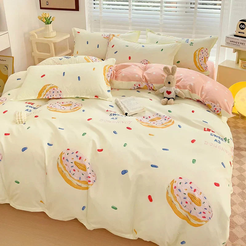 1pc Quilt Cover Stripe Style Duvet Cover Skin-friendly Bed Linen Girls Boys Room Bedding Covers (No Pillowcase)