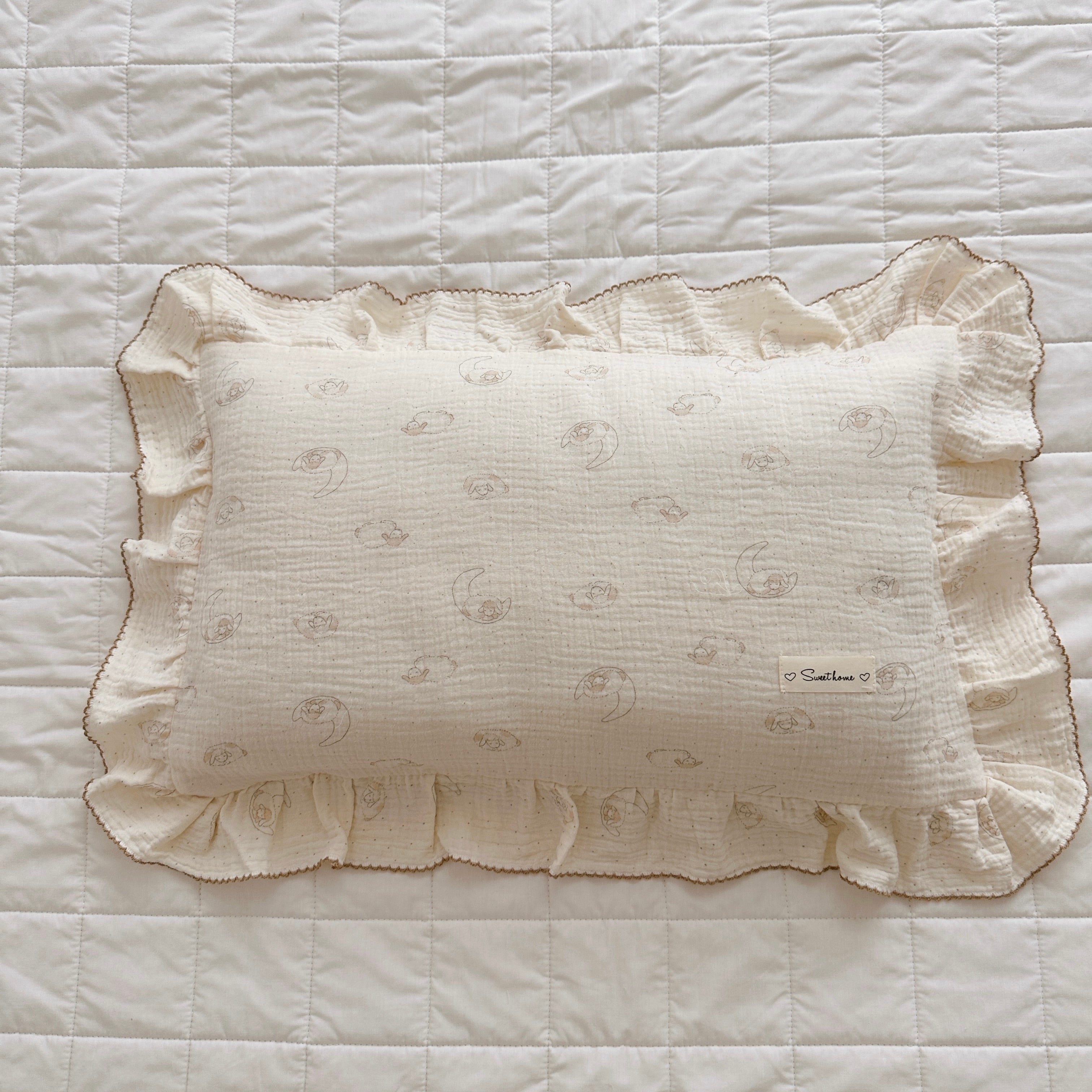 Baby Pillowcase Floral Print Cotton Muslin Newborn Pillow Case Pillow Cover for Baby 30x50cm 48x74cm