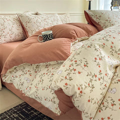 Jacquard Bedding Set Light Luxury Duvet Cover Pillowcase and Bedsheet Bed Linen Set Comforter Queen Bedroom Decor Home Textiles