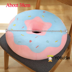 Candy Colors Donut Plush Pillow Floor Chair Round Sitting Seat Cushion Soft Creative Snack Food Throw Pillow For Kids Birthday