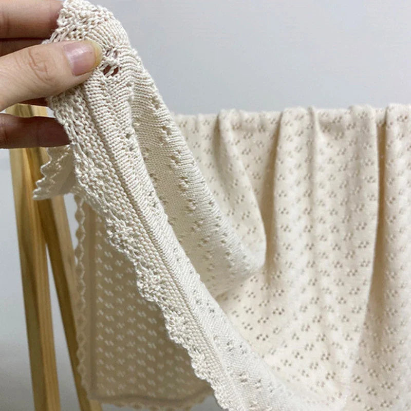 Newborn Baby Blanket Knitted Bedding Comforter Cotton Swadlle for New Born Babies Accessories Stroller Blanket Receive Bed Cover